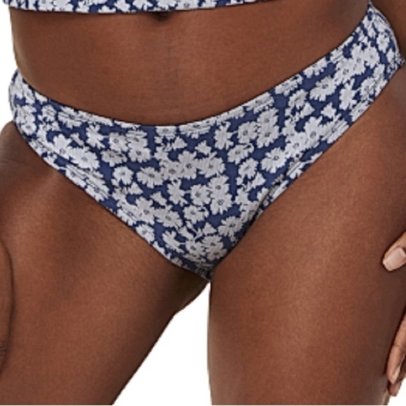 Andie Bikini Set Bonita Top Bikini Bottom Denim Floral size Small NWOT - Picture 9 of 9